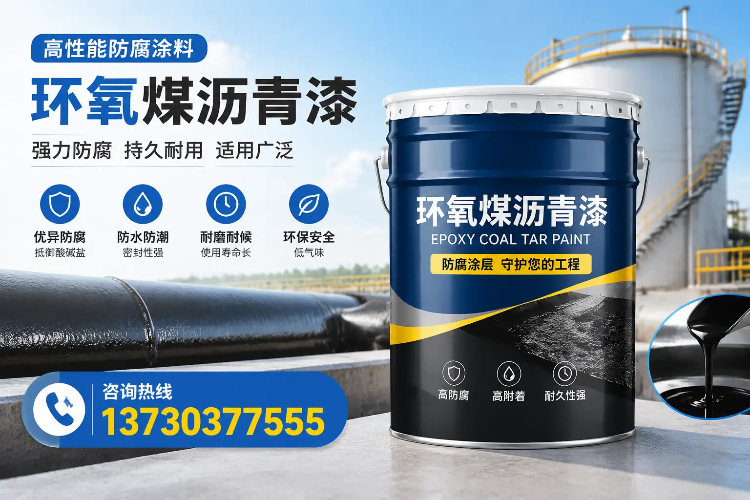 环氧煤沥青漆的耐久性分析，适合金昌的使用场景